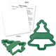 aerial view a green christmas tree cookie cutter, image 1 of 2