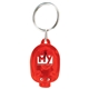 a trans. red light up piggy keytag