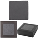 aerial view a natural black slate square slate coaster set, image 1 of 2