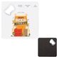 a white square bottle opener coaster