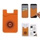 a orange cell phone card holder w / packaging