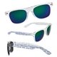 a clear frames w/blue/green lenses mirrored lens sunglasses