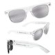 a clear frames w/silver lenses mirrored lens sunglasses