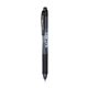 a black/black ink pentel energel - x retractable roller gel ink pen (medium)