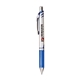 a silver tone/blue/blue ink pentel energel rtx retractable liquid gel pen (medium)