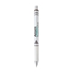 a pearl white/black/black ink pentel energel pearl retractable liquid gel pen (medium)