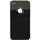 aerial view a black silicone phone wallet, image 1 of 2