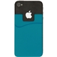 aerial view a light blue silicone phone wallet, image 1 of 2