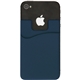 aerial view a navy silicone phone wallet, image 1 of 2