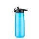 aerial view a neon blue 28 oz viking bottle, image 1 of 5