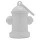 aerial view a white fire hydrant shaped waste bag dispenser, image 1 of 2