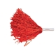 a red rally pom poms