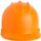 aerial view a orange hard hat stress reliever, image 1 of 3