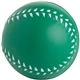 a dark green baseball stress reliever