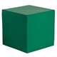 aerial view a dark green cube stress reliever, image 1 of 2