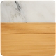aerial view a natural/white marble and bamboo coaster set, image 1 of 8