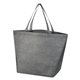 aerial view a silver crosshatch non - woven shopper tote bag, image 1 of 2