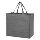 aerial view a gray with gray trim non - woven cody tote bag, image 1 of 2