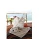 aerial view a white robe slippers gift set, image 1 of 3