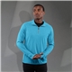 aerial view a aspen heather (430) mens taza performance knit quarter zip with thumb holes, image 1 of 3