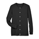aerial view a black devon jones ladies perfect fit(tm) ribbon cardigan, image 1 of 7