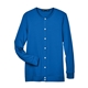 aerial view a french blue devon jones ladies perfect fit(tm) ribbon cardigan, image 1 of 7