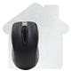 a white house shaped dye sublimated computer mouse pad