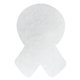a white dye sublimated ribbon shaped coaster