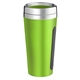aerial view a lime green dual - grip travel tumbler - 15 oz, image 1 of 3