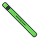 a green light up slap band bracelet