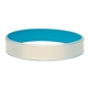 a neon blue silver silicone bracelets