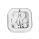 aerial view a white with white ear buds and covers 48 cord ear buds in case, image 1 of 3