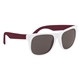 aerial view a white frame maroon temples two tone rubberized sunglasses, image 1 of 3