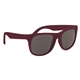 aerial view a solid maroon two tone rubberized sunglasses, image 1 of 3