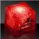 aerial view a red imprinted lited ice cubes - red, image 1 of 3