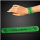 aerial view a green 8 3/4 green slap bracelets, image 1 of 2