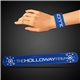aerial view a blue 8 3/4 blue slap bracelets, image 1 of 2