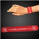 aerial view a red 8 3/4 red slap bracelets, image 1 of 2