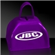 aerial view a purple 3 purple metal cowbell, image 1 of 2
