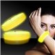 aerial view a yellow yellow deluxe triple wide 9 inch glow bracelet, image 1 of 2
