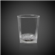 aerial view a clear 10 oz square bottom led rocks glass, image 1 of 2
