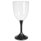 aerial view a clear/black light up wine glass with black stem and clear top - 10 ounce, image 1 of 3