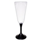 aerial view a clear/black led champagne w / black stem clear top, image 1 of 3