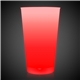 aerial view a red neon led pint glass cup - red, image 1 of 2