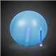 aerial view a blue 12 inch inflatable beach balls with 1 - 6 inch blue glow stick, image 1 of 2