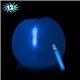 aerial view a blue 12 inch inflatable beach balls with one 6 inch glow stick - blue, image 1 of 3