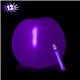 aerial view a purple 12 inch inflatable beach balls with 1 - 6 inch purple glow stick, image 1 of 3
