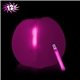 aerial view a pink 12 inch inflatable beach balls with one 6 inch glow stick - pink, image 1 of 3