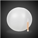 aerial view a white 12 inch inflatable beach balls with one 6 inch glow stick - white, image 1 of 2