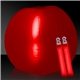 aerial view a red 24 inch inflatable beach ball with two 6 inch glow sticks - red, image 1 of 3